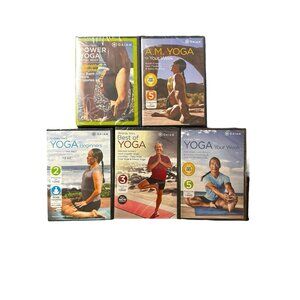 Lot Of 5 DVDs GAIAM Rodney Yee Yoga Meditation Power Up Strength Building New